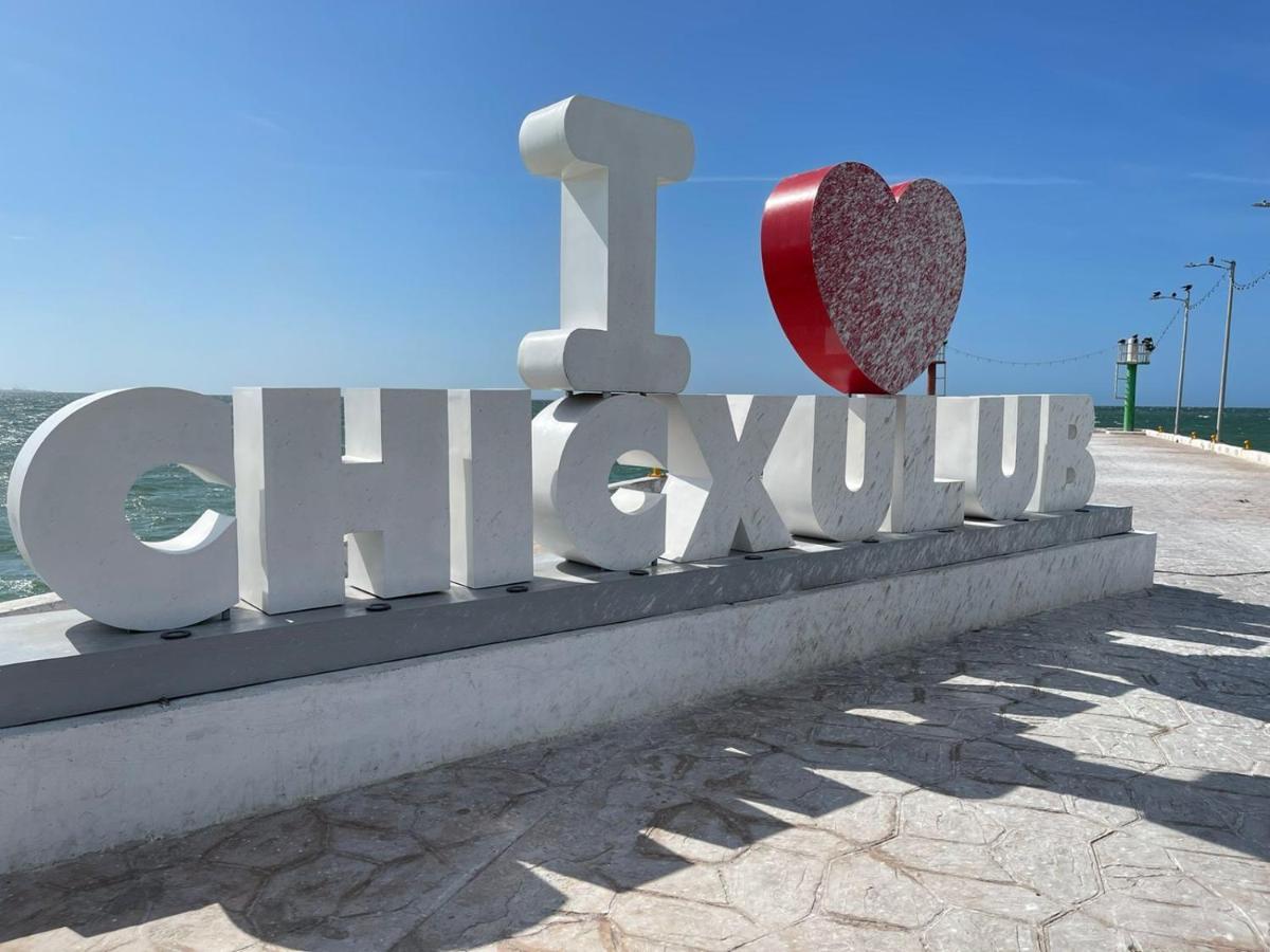 Pueblo Chicxulub Casa Con Piscina En Chixchulub A 100 M De La Playaヴィラ エクステリア 写真